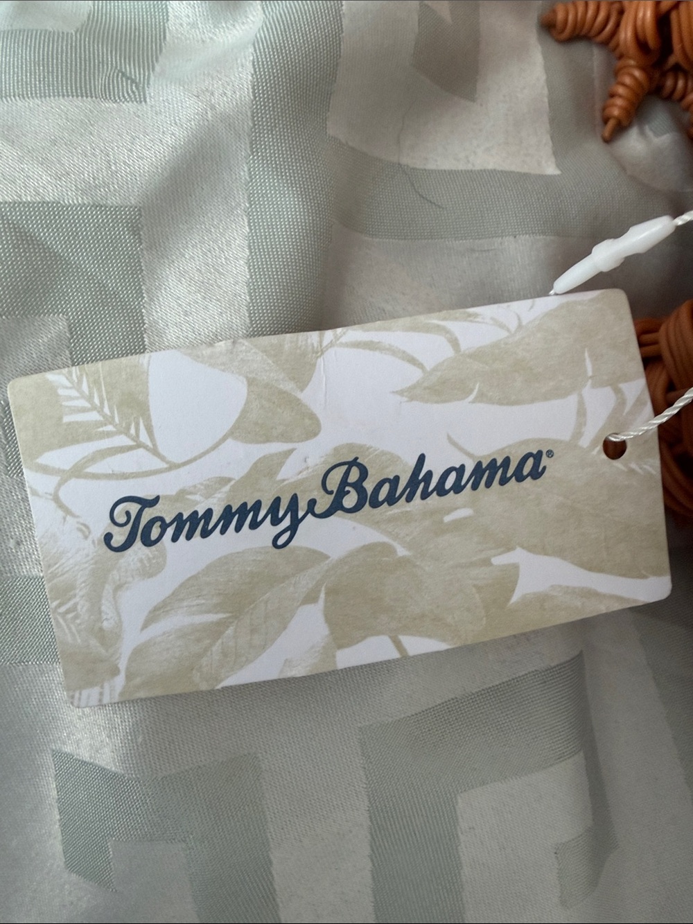 Tommy Bahama Woven Rattan Alligator Bag in Caramel - Picture 2 of 9